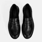 Erkek Siyah Deri Loafer