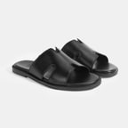 Erkek Siyah Deri Terlik