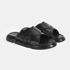 Erkek Siyah Deri Terlik