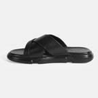 Erkek Siyah Deri Terlik