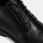 Erkek Siyah DesaComfort Bağcıklı Deri Bot