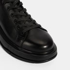 Erkek Siyah DesaComfort Bağcıklı Deri Günlük Ayakkabı