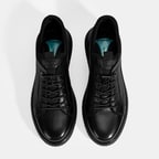 Erkek Siyah DesaComfort Bağcıklı Deri Günlük Ayakkabı