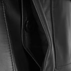 Erkek Siyah Gömlek Yaka Deri Ceket