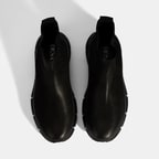 Erkek Siyah Lastik Detaylı Nubuk Deri Bot