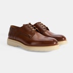 Erkek Taba Bağcıklı Deri Günlük Ayakkabı