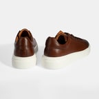 Erkek Taba Bağcıklı Deri Günlük Ayakkabı