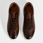 Erkek Taba Bağcıklı Deri Günlük Ayakkabı