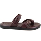 Essence Kahve Erkek Ayarlanabilir Tokalı Deri Terlik