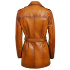 Ester Kadın Vintage Deri Trençkot