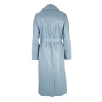 Evalyse Mavi Kadın Çift Taraflı Kürk Kaban