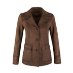 Evangel Kahve Kadın Süet Blazer Ceket