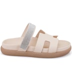 Fanetta Bej Kadın DesaComfort Tabanlı Deri Terlik