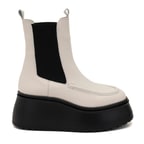 Fatmir Ekru Kadın Deri Bot