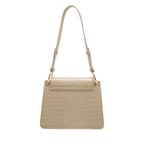 Fayetta Ekru Kadın Zincir Detaylı Omuz Çantası