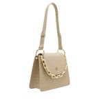 Fayetta Ekru Kadın Zincir Detaylı Omuz Çantası