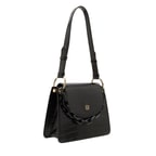 Fayetta Siyah Kadın Zincir Detaylı Omuz Çantası