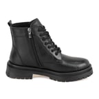 Fenris Siyah Kadın Fermuarlı Deri Bot