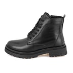 Fenris Siyah Kadın Fermuarlı Deri Bot