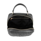 Florence Siyah Kadın Monogram Kapitone Deri Omuz Çantası