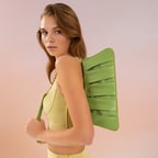 Geranie Yeşil Kadın Zincir Detaylı Deri Omuz Çantası