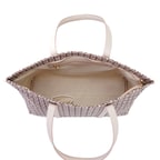 Grano Bej Kadın Monogram Deri Alışveriş Çantası