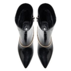 Grano Siyah Kadın Zincir Detaylı Deri Bot