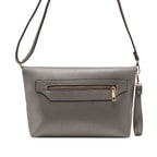 Gri Bambus Kadın Omuz Askılı Çanta