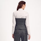 Gri Çizgili Kadın Büstiyer