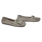 Gri Emma Kadın Deri Loafer