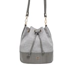 Gri Fleur Kadın Omuz Askılı Çanta