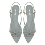 Gri Kadın Deri Sandalet