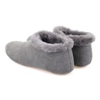 Gri Kadın Fluffy Yünlü Patik