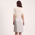 Gri Kadın Pileli Etek