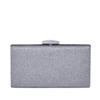 Gümüş Daisy Zincir Detaylı Kadın Gece Çantası