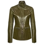 Haki Viviane Kadın Deri Kaban