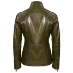 Haki Viviane Kadın Deri Kaban