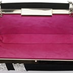 Hallie Siyah Kadın Parlak Taş Detaylı Gece Çantası