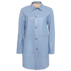 Hiba Kadın Oversize Çift Taraflı Deri Pardösü