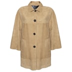 Hiba Kadın Oversize Çift Taraflı Deri Pardösü