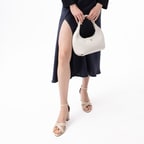 Hillary Bej Kadın Ayarlanabilir Tokalı Topuklu DesaComfort Deri Sandalet