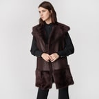 Ikeme Kadın Çift Taraflı Kürk Yelek