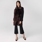 Ikeme Kadın Çift Taraflı Kürk Yelek