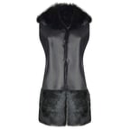 Ikeme Kadın Çift Taraflı Kürk Yelek