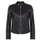 Ilaria Lacivert Kadın Deri Ceket