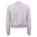 Iniga Light Rose Kadın Perforeli Deri Bomber Ceket