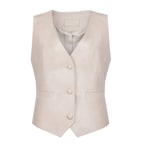 Itala Bej Kadın Deri Yelek