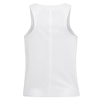 Itala Beyaz Kadın Yuvarlak Yakalı Perforeli Deri Bluz