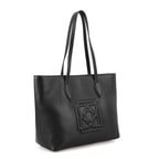 Jaden Siyah Kadın Logolu Deri Omuz Çantası