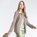 Jane Kadın Çift Taraflı Süet Deri Pardösü